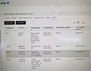 B1DC5-93 high-voltage coolant heater fault code on Range Rover Evoque PHEV diagnostic scan